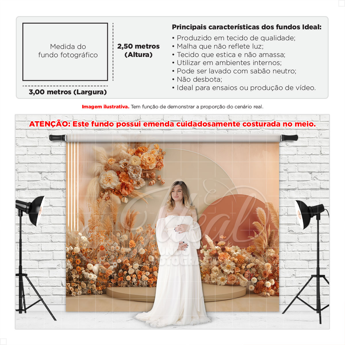 Fundo Fotográfico Dia das Mães Boho Chic