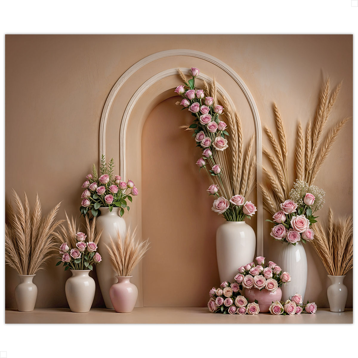 Fundo Fotográfico Dia das Mães Vaso de Flores