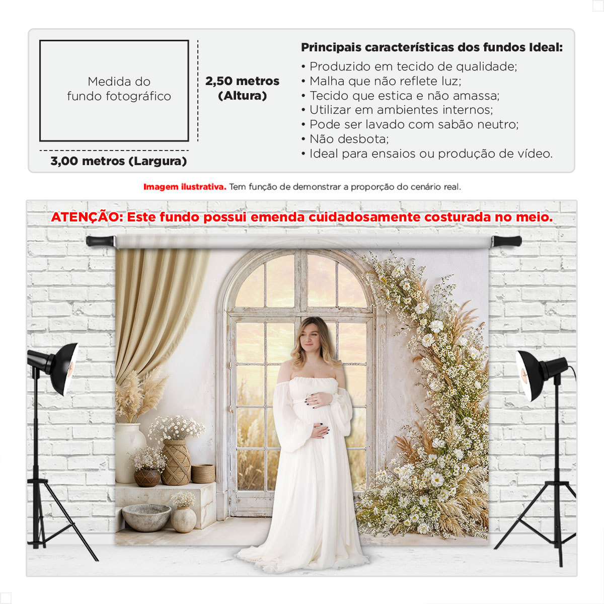 Fundo Fotográfico Dia das Mães Janela Provençal