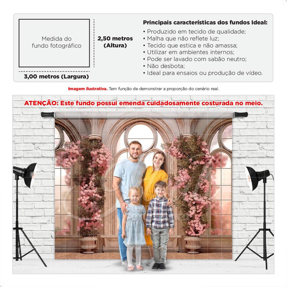 Fundo Fotográfico Dia das Mães Janela Floral