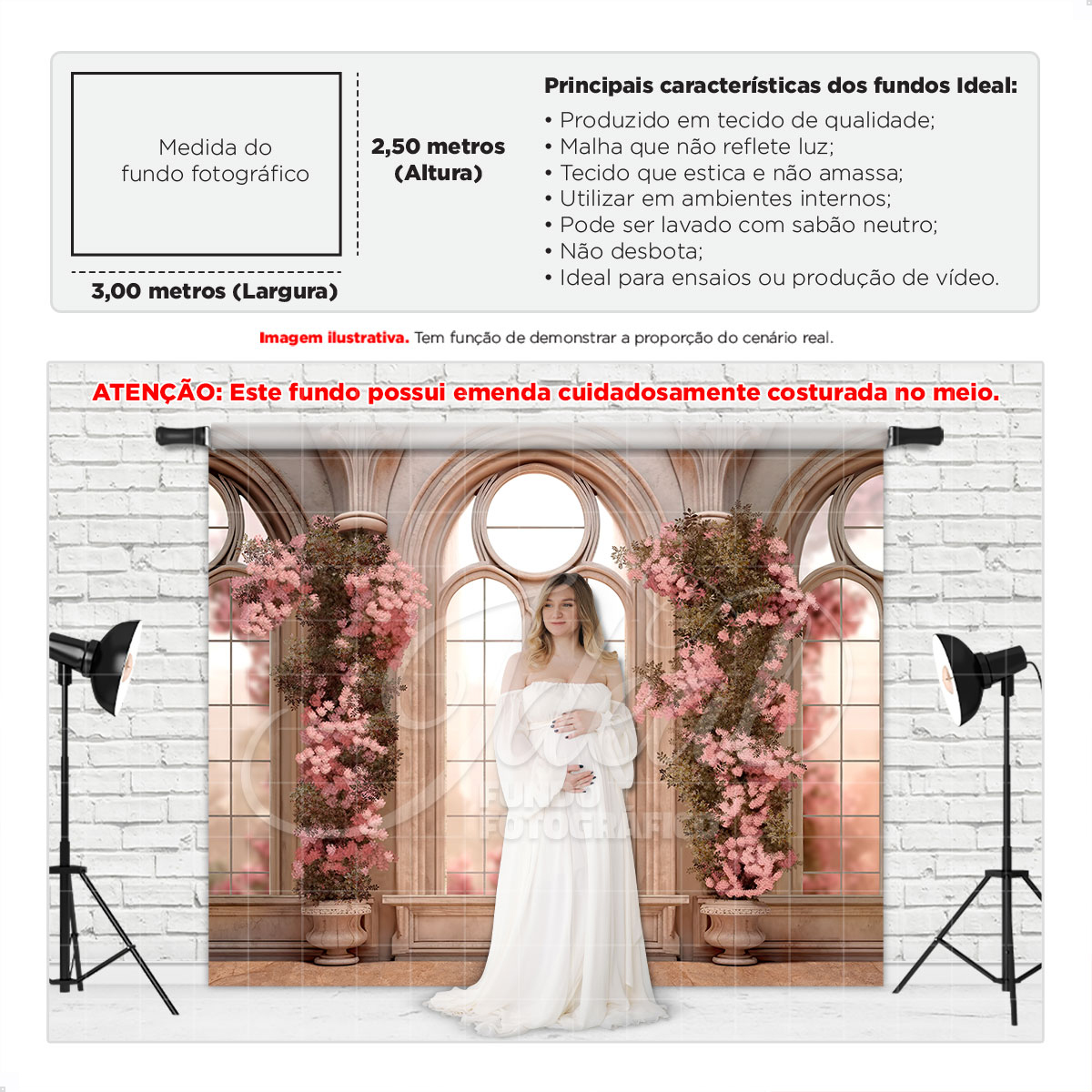 Fundo Fotográfico Dia das Mães Janela Floral