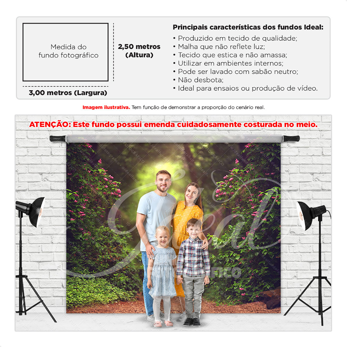 FFJ-69: Eleve o nível dos seus ensaios com o Fundo Fotográfico Dia das Mães Jardim da Criatema. Alta resolução e fácil montagem. Compre agora!