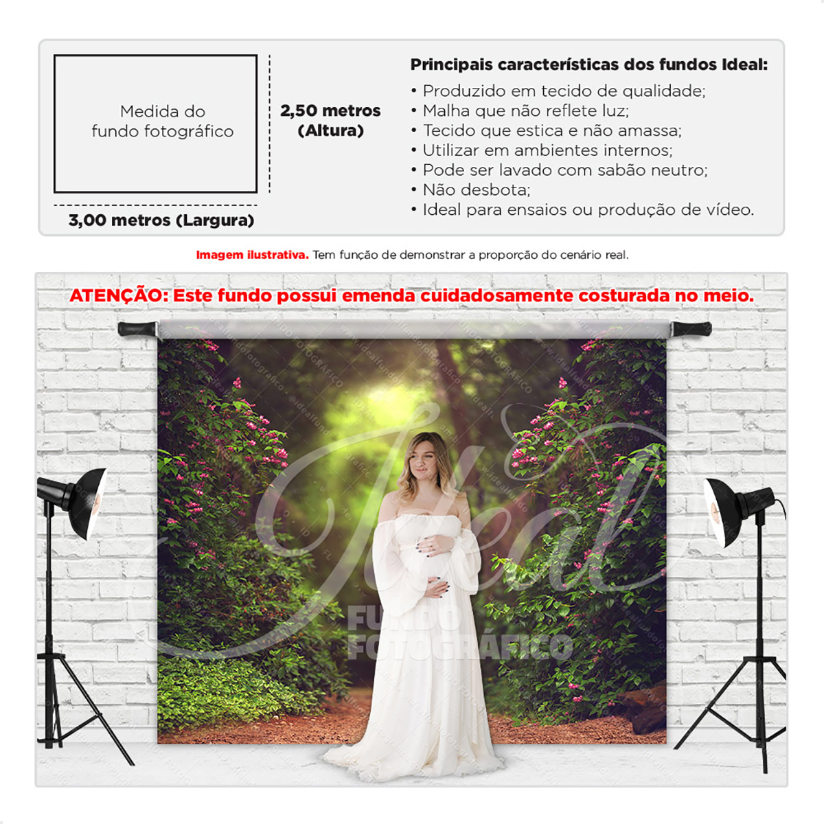 FFJ-69: Eleve o nível dos seus ensaios com o Fundo Fotográfico Dia das Mães Jardim da Criatema. Alta resolução e fácil montagem. Compre agora!